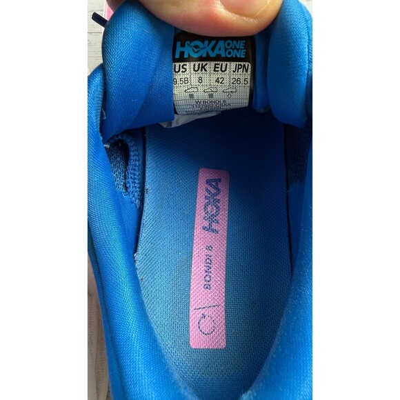 Hoka One  W Bondi 8 Running Shoes Womens Size 9.5 B Blue Athletic Wide #388 - Picture 6 of 8